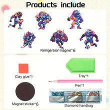 Load image into Gallery viewer, 6Pcs Diamond Painting Refrigerator Magnets Diamond Art Kits for Adults (B)