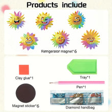 Load image into Gallery viewer, 6Pcs Diamond Painting Refrigerator Magnets Diamond Art Kits for Adults (C)