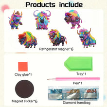 Load image into Gallery viewer, 6Pcs Diamond Painting Refrigerator Magnets Diamond Art Kits for Adults (E)