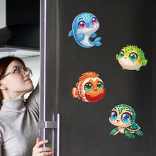 Load image into Gallery viewer, 6Pcs Diamond Painting Refrigerator Magnets Diamond Art Kits for Adults (N)
