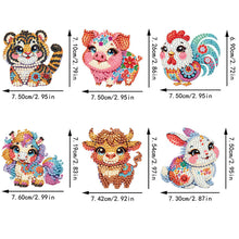 Load image into Gallery viewer, 6Pcs Diamond Painting Refrigerator Magnets Diamond Art Kits for Adults (T)