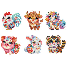 Load image into Gallery viewer, 6Pcs Diamond Painting Refrigerator Magnets Diamond Art Kits for Adults (T)