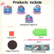 Load image into Gallery viewer, 4Pcs Diamond Painting Refrigerator Magnets Diamond Art Kits for Adults (U)