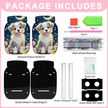 Load image into Gallery viewer, Dog Acrylic Double Sided Special Shape Diamond Painting Vase Bedroom Table Decor