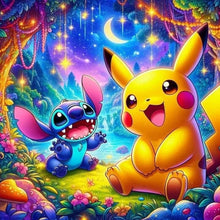Load image into Gallery viewer, Diamond Painting - Full Round - Stitch Pikachu (40*40CM)