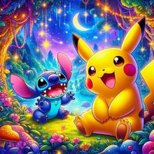 Load image into Gallery viewer, Diamond Painting - Full Round - Stitch Pikachu (40*40CM)