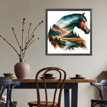Load image into Gallery viewer, Diamond Painting - Full Round - Mountain Silhouette Horse (40*40CM)