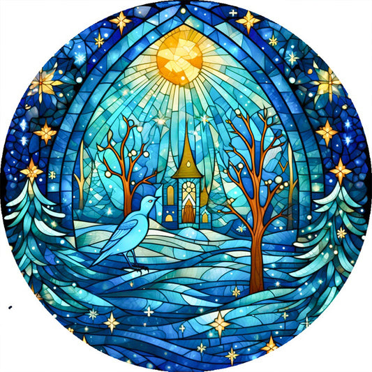 AB Diamond Painting - Full Round - Polar Snow Glass Painting (40*40CM)