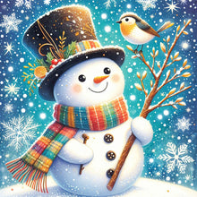 Load image into Gallery viewer, AB Diamond Painting - Full Round - Snowman And Bird (40*40CM)