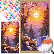 Load image into Gallery viewer, AB Diamond Painting - Full Round - Flowers, Forest And Sun (40*70CM)