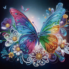 Load image into Gallery viewer, 4 Pcs Diamond Painting - Partial Special Shaped - Flowers And Butterflies (30*30CM)