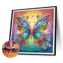 Load image into Gallery viewer, 4 Pcs Diamond Painting - Partial Special Shaped - Flowers And Butterflies (30*30CM)