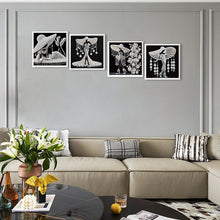 Load image into Gallery viewer, 4 Pcs Diamond Painting - Partial Special Shaped - Elegant Lady (30*30CM)