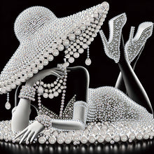 Load image into Gallery viewer, 4 Pcs Diamond Painting - Partial Special Shaped - Elegant Lady (30*30CM)