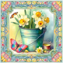 Load image into Gallery viewer, Diamond Painting - Full Round - Butterfly Daffodil (40*40CM)