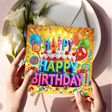 Load image into Gallery viewer, 6PCS Birthday DIY Diamond Art Greeting Cards Congratulations Cards & Gifts