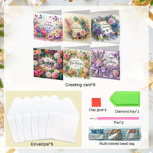 Load image into Gallery viewer, 6PCS Birthday DIY Diamond Art Greeting Cards Congratulations Cards & Gifts