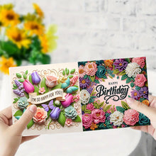 Load image into Gallery viewer, 6PCS Birthday DIY Diamond Art Greeting Cards Congratulations Cards & Gifts