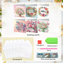 Load image into Gallery viewer, 6PCS Mother s Day DIY Diamond Art Greeting Cards Congratulations Cards & Gifts
