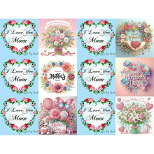Load image into Gallery viewer, 6PCS Mother s Day DIY Diamond Art Greeting Cards Congratulations Cards & Gifts