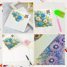 Load image into Gallery viewer, 6PCS Flowers DIY Diamond Art Greeting Cards Congratulations Cards & Gifts
