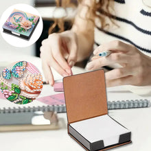 Load image into Gallery viewer, Animals Leather Diamond Art Note Box with 160 Sheets of Paper for DIY Art Craft