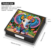 Load image into Gallery viewer, Animals Leather Diamond Art Note Box with 160 Sheets of Paper for DIY Art Craft