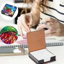 Load image into Gallery viewer, Animals Leather Diamond Art Note Box with 160 Sheets of Paper for DIY Art Craft