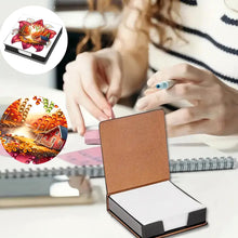 Load image into Gallery viewer, Animals Leather Diamond Art Note Box with 160 Sheets of Paper for DIY Art Craft