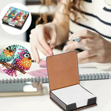 Load image into Gallery viewer, Animals Leather Diamond Art Note Box with 160 Sheets of Paper for DIY Art Craft