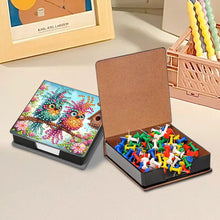 Load image into Gallery viewer, Animals Leather Diamond Art Note Box with 160 Sheets of Paper for DIY Art Craft
