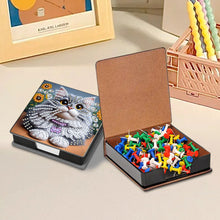 Load image into Gallery viewer, Animals Leather Diamond Art Note Box with 160 Sheets of Paper for DIY Art Craft