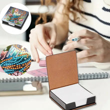 Load image into Gallery viewer, Animals Leather Diamond Art Note Box with 160 Sheets of Paper for DIY Art Craft