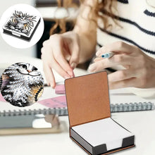Load image into Gallery viewer, Animals Leather Diamond Art Note Box with 160 Sheets of Paper for DIY Art Craft