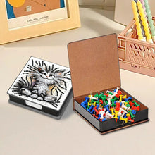 Load image into Gallery viewer, Animals Leather Diamond Art Note Box with 160 Sheets of Paper for DIY Art Craft