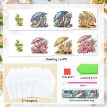 Load image into Gallery viewer, 6Pcs Bouquet DIY Diamond Painting Card Diamond Drawing Card for Adults Beginners
