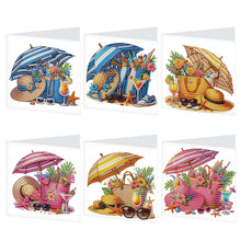 Load image into Gallery viewer, 6Pcs Bouquet DIY Diamond Painting Card Diamond Drawing Card for Adults Beginners