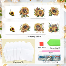 Load image into Gallery viewer, 6Pcs Bouquet DIY Diamond Painting Card Diamond Drawing Card for Adults Beginners