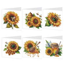 Load image into Gallery viewer, 6Pcs Bouquet DIY Diamond Painting Card Diamond Drawing Card for Adults Beginners