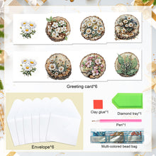 Load image into Gallery viewer, 6Pcs Bouquet DIY Diamond Painting Card Diamond Drawing Card for Adults Beginners