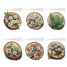 Load image into Gallery viewer, 6Pcs Bouquet DIY Diamond Painting Card Diamond Drawing Card for Adults Beginners