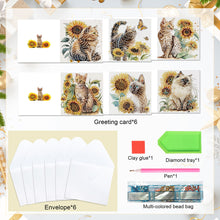 Load image into Gallery viewer, 6Pcs Bouquet DIY Diamond Painting Card Diamond Drawing Card for Adults Beginners