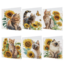 Load image into Gallery viewer, 6Pcs Bouquet DIY Diamond Painting Card Diamond Drawing Card for Adults Beginners