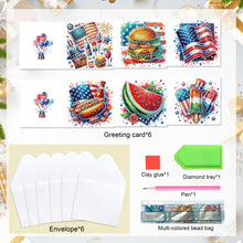 Load image into Gallery viewer, 6Pcs Bouquet DIY Diamond Painting Card Diamond Drawing Card for Adults Beginners