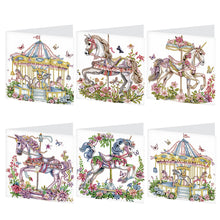 Load image into Gallery viewer, 6Pcs Bouquet DIY Diamond Painting Card Diamond Drawing Card for Adults Beginners