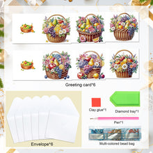 Load image into Gallery viewer, 6Pcs Bouquet DIY Diamond Painting Card Diamond Drawing Card for Adults Beginners