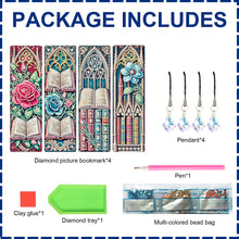 Load image into Gallery viewer, 4Pcs Special Shape Dragonfly DIY Bookmarks Diamond Painting Kits for Book Lovers