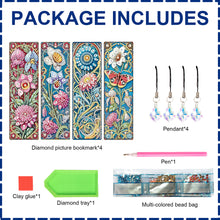 Load image into Gallery viewer, 4Pcs Special Shape Dragonfly DIY Bookmarks Diamond Painting Kits for Book Lovers