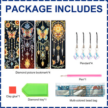 Load image into Gallery viewer, 4Pcs Special Shape Dragonfly DIY Bookmarks Diamond Painting Kits for Book Lovers