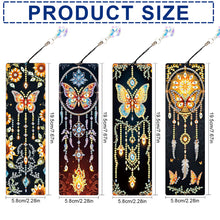 Load image into Gallery viewer, 4Pcs Special Shape Dragonfly DIY Bookmarks Diamond Painting Kits for Book Lovers